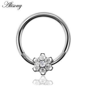 Surgical Steel Nose Ring Hoop Septum 16G Nipple Clicker