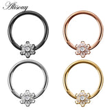 Surgical Steel Nose Ring Hoop Septum 16G Nipple Clicker