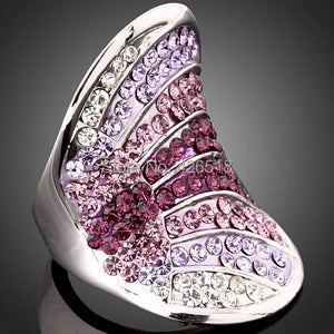Crystal Wedding Rhinestone Rings Women Alloy Jewelry