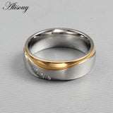 Couple Rings Wedding Ring Promise Jewelry 316L Stainless Steel