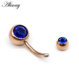 10Pcs 14G Opal Navel Belly Button Rings Body Jewelry