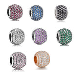 Sparkling Pave Stones Charm Beads for Jewelry Making