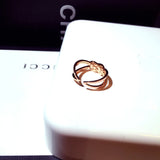 Plated 14k Real Smooth Rings For Women Adjustable Micro Inlaid Crystal Ring
