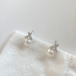 925 Silver Sterling Freshwater Pearl Earrings For Women