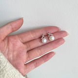 925 Silver Sterling Freshwater Pearl Earrings For Women