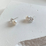 925 Silver Sterling Freshwater Pearl Earrings For Women