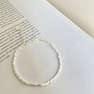 925 Sterling Silver Cube Chain Bracelet For Women