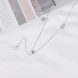 Women Star Pendant 925 Sterling Silver Necklace