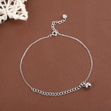 925 Sterling Silver Women Ankle Bracelet Female Anklet