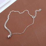 925 Sterling Silver Women Ankle Bracelet Female Anklet