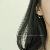 Moon Zircon Earrings Personality 925 Silver Plated 14K