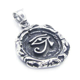 All Seeing Eye Pendant Stainless Steel Mens Necklace