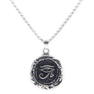 All Seeing Eye Pendant Stainless Steel Mens Necklace