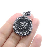 All Seeing Eye Pendant Stainless Steel Mens Necklace
