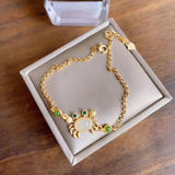 Hetian Jade Little Crab Retro Women's Bracelet