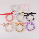 All Weather Bangles Stack Silicone Plastic Beads Jelly Bracelet for Women