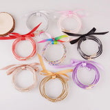 All Weather Bangles Stack Silicone Plastic Beads Jelly Bracelet for Women