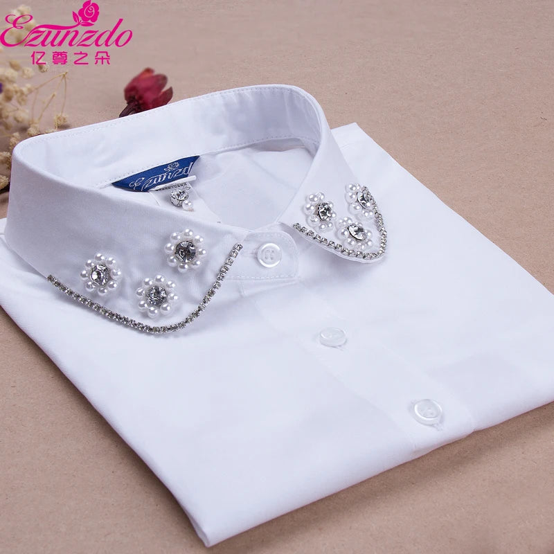 Cotton Bead Collar Half-Length Scarf Peter Pan Collar