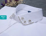 Cotton Bead Collar Half-Length Scarf Peter Pan Collar