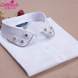 Cotton Bead Collar Half-Length Scarf Peter Pan Collar