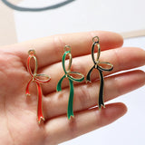 Alloy Tassel Bow Pendant DIY Jewelry Earrings Accessories