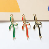 Alloy Tassel Bow Pendant DIY Jewelry Earrings Accessories