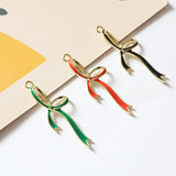Alloy Tassel Bow Pendant DIY Jewelry Earrings Accessories