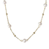 Star Freshwater Pearl Necklace 14K Plated Contracted Female