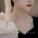 Star Freshwater Pearl Necklace 14K Plated Contracted Female