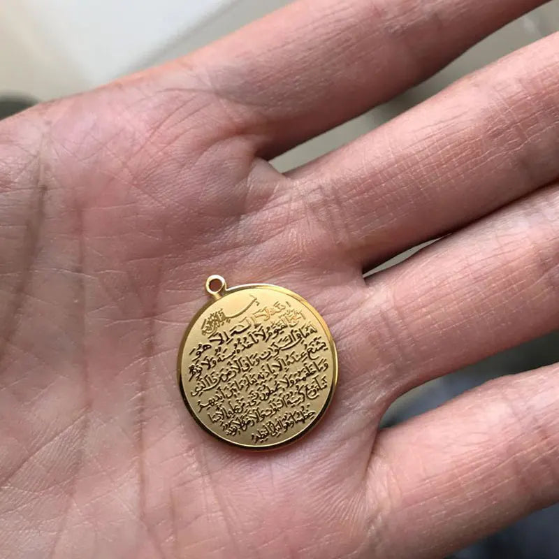 Allah AYATUL KURSI Pendant Islam Muslim Arabic God Messenger Gift Jewelry