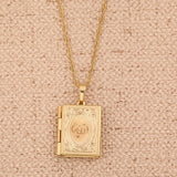 Allah Box Necklace For Women Muhammad DIY Keeping Photo Pendant Necklace