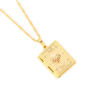 Allah Box Necklace For Women Muhammad DIY Keeping Photo Pendant Necklace
