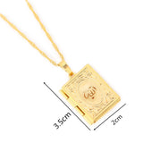 Allah Box Necklace For Women Muhammad DIY Keeping Photo Pendant Necklace