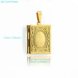 Allah MUSLIM BOOK Quran Koran Necklace For Women Men Islamic palte Pendant
