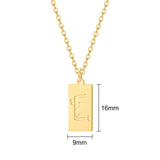 Allah Pendant Bar Frame Arabic Name Necklace Deep Carved Square Necklace