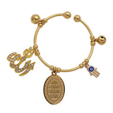 Allah Vanyakad Hamsa Hand of Fatima Evil Eye Copper Bangles