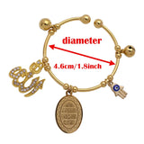 Allah Vanyakad Hamsa Hand of Fatima Evil Eye Copper Bangles