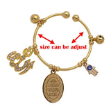 Allah Vanyakad Hamsa Hand of Fatima Evil Eye Copper Bangles