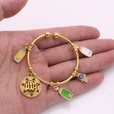 Allah Hamsa Hand of Fatima Copper Bangles