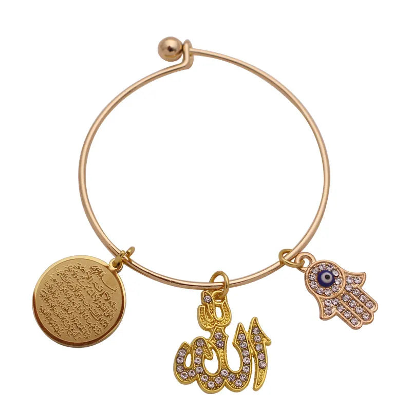 Hamsa Hand of Fatima Bracelets - Ayatul Kursi - Islamic Jewelry