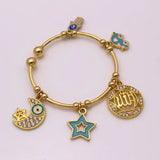 Allah Islam Muslim Turkey Evil Eye Copper Baby Child Bangles