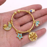 Allah Islam Muslim Turkey Evil Eye Copper Baby Child Bangles