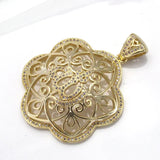 Allah Muslim Copper Crystal Pendant Necklace for Women & Men