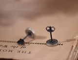 925 Silver Heart Stud Earrings for Women Mother's Gift