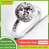 Allergy Round Rings Women Wedding Gift Jewelry Pure Tibetan Silver Ring