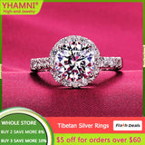 Allergy Round Rings Women Wedding Gift Jewelry Pure Tibetan Silver Ring