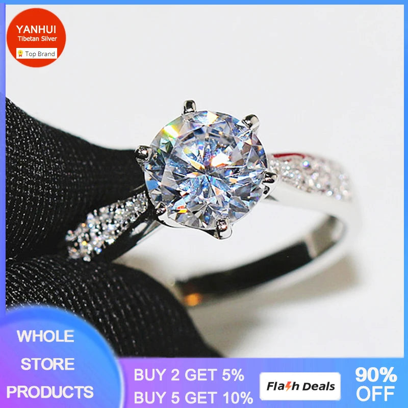 Sparkling Cubic Zirconia Wedding Rings for Women