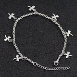 Stainless Steel Ankle Bracelet for Women Pentacle Love Heart Charm Bracelet