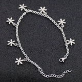 Stainless Steel Ankle Bracelet for Women Pentacle Love Heart Charm Bracelet