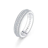 Allergy Tibetan Silver Zircon Crystal Ring Couple Wedding Band Women Ring